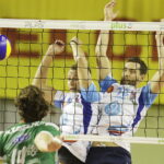 04.10.2017 Kielce. Siatkówka. Plus Liga. Mecz Dafi Społem Kielce - Indykpol AZS Olsztyn. Aleksiej Nalobin i Maciej Pawliński / Jarosław Kubalski / Radio Kielce