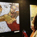 Kielce. Galeria "Sklep ze Sztuką". Wernisaż wystawy malarstwa Magdaleny Połacik / Jarosław Kubalski / Radio Kielce