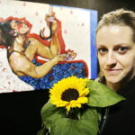 Kielce. Galeria "Sklep ze Sztuką". Wernisaż wystawy malarstwa Magdaleny Połacik. Magdalena Połacik / Jarosław Kubalski / Radio Kielce