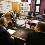 08.10.2017 Kielce. Studio Polityczne Radia Kielce. Gośćmi byli Anna Krupka (PiS), Grigor Szaginian (PO), Karol Kliś (PSL),  Tomasz Wojtys (Kukiz`15) i Marek Kowalski (Nowoczesna) / Jarosław Kubalski / Radio Kielce