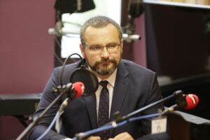 08.10.2017 Kielce. Studio Polityczne Radia Kielce. Tomasz Wojtys, Kukiz`15 / Jarosław Kubalski / Radio Kielce