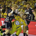 08.10.2017 Kielce. Piłka ręczna. Liga Mistrzów. Mecz PGE Vive Kielce Flensburgiem Handewitt. Julen Aginagalde / Jarosław Kubalski / Radio Kielce