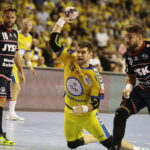 08.10.2017 Kielce. Piłka ręczna. Liga Mistrzów. Mecz PGE Vive Kielce Flensburgiem Handewitt. Julen Aginagalde / Jarosław Kubalski / Radio Kielce