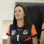 11.10.2017 Ostrowiec Świętokrzyski. Prezentacja nowego zespołu siatkarek KSZO w Galerii Ostrowiec. Katarzyna Szałankiewicz / Jarosław Kubalski / Radio Kielce