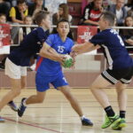 123.10.2017 Kielce. Zespole Szkół Katolickich. 14. Mała Liga Piłki Ręcznej. Mecz  Gimnazjum św. Stanisława Kostki -  Nazaret Kielce / Jarosław Kubalski / Radio Kielce