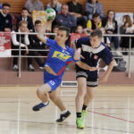 123.10.2017 Kielce. Zespole Szkół Katolickich. 14. Mała Liga Piłki Ręcznej. Mecz  Gimnazjum św. Stanisława Kostki -  Nazaret Kielce / Jarosław Kubalski / Radio Kielce