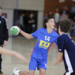 123.10.2017 Kielce. Zespole Szkół Katolickich. 14. Mała Liga Piłki Ręcznej. Mecz  Gimnazjum św. Stanisława Kostki -  Nazaret Kielce / Jarosław Kubalski / Radio Kielce