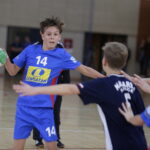 123.10.2017 Kielce. Zespole Szkół Katolickich. 14. Mała Liga Piłki Ręcznej. Mecz  Gimnazjum św. Stanisława Kostki -  Nazaret Kielce / Jarosław Kubalski / Radio Kielce