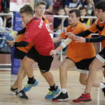 123.10.2017 Kielce. Zespole Szkół Katolickich. 14. Mała Liga Piłki Ręcznej. Mecz  gimnazjum Rogów - Wolica / Jarosław Kubalski / Radio Kielce