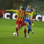 13.10.2017 Kielce. LOTTO Ekstraklasa. Mecz Korona Kielce - Wisła Płock. Jacek Kiełb / Jarosław Kubalski / Radio Kielce