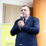 Podpisanie umowy związanej z wykonaniem Trasy S7 ze Skarżyska do granic Województw Świętokrzyskiego i Mazowieckiego. Dariusz Demaniuk - wykonawca firmy Budimex / Marzena Mąkosa / Radio Kielce