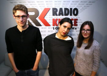 Pokolenie M. Na zdjęciu : Mateusz Kaczmarczyk, Katarzyna Prędotka i Aleksandra Smoczyńska / Marzena Mąkosa / Radio Kielce