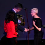 Świętokrzyskie nagrody kultury -  wręczenie w Teatrze im. Stefana Żeromskiego podczas uroczystej inauguracji sezonu artystycznego 2017/18. Nagrodzona Magda Grąziowska / Marzena Mąkosa / Radio Kielce