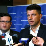 Konferencja prasowa partii Nowoczesna. Mateusz Żukowski oraz Ryszard Petru / Marzena Mąkosa / Radio Kielce