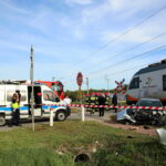 Wypadek na przejeździe kolejowo - drogowym / Marzena Mąkosa / Radio Kielce