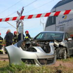 Wypadek na przejeździe kolejowo - drogowym / Marzena Mąkosa / Radio Kielce