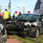 Wypadek na przejeździe kolejowo - drogowym / Marzena Mąkosa / Radio Kielce