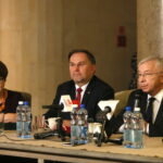 Konferencja prasowa PiS. Na zdjęciu : Maria Zuba - Poseł na Sejm RP, Marek Kwitek - Poseł na Sejm RP, Krzysztof Lipiec - Poseł na Sejm RP / Marzena Mąkosa / Radio Kielce