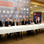 Konferencja prasowa dotycząca Mistrzostw Europy Eko Kyokushin / Shinkyokushin Kadetów U16 i Młodzieżowców U22 Kielce / Marzena Mąkosa / Radio Kielce