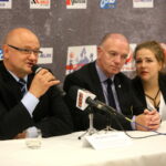 Konferencja prasowa dotycząca Mistrzostw Europy Eko Kyokushin / Shinkyokushin Kadetów U16 i Młodzieżowców U22 Kielce. Na zdjęciu : Bogdan Lubos - Wice Prezes Polskiej Federacji Karate Shinkyokushinkai / Marzena Mąkosa / Radio Kielce