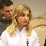 Konferencja prasowa dotycząca Mistrzostw Europy Eko Kyokushin / Shinkyokushin Kadetów U16 i Młodzieżowców U22 Kielce. Na zdjęciu : Filip Szeller / Marzena Mąkosa / Radio Kielce