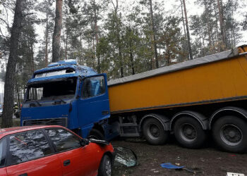 Miejscowość Wiosna. Ciężarówka potrąciła kobietę sprzedającą grzyby na poboczu drogi / Komenda Powiatowa Policji w Końskich