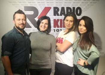 22.11.2017 Kielce. Pokolenie M. Kamil Nowak, Wioletta Domagała, Katarzyna Prędotka i Monika Miller / Michał Kita / Radio Kielce