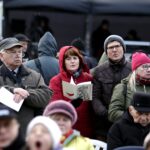 Kielce. Obchody Święta Niepodległości - wspólne śpiewanie pieśni patriotycznych / Jarosław Kubalski / Radio Kielce