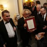 25 lat Targów Kielce. Uroczysta gala w Teatrze Polskim w Warszawie. Prezydent Kielc Wojciech Lubawski i prezes Targów Andrzej Mochoń / Jarosław Kubalski / Radio Kielce