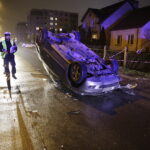 17.11.2017 Kielce. Ul. Leszczyńska. Wypadek / Jarosław Kubalski / Radio Kielce