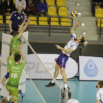 24.11.2017 Kielce. Siatkówka. Plus Liga. Mecz Dafi Społem Kielce - BBTS Bielsko-Biała. W ataku Tomislav Dokić / Jarosław Kubalski / Radio Kielce