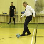 29.11.2017 Kielce. SP nr 1. Otwarcia 24 Grudniowego Turnieju Trójek Piłkarskich. Prezes PZPN Zbigniew Boniek / Jarosław Kubalski / Radio Kielce