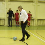 29.11.2017 Kielce. SP nr 1. Otwarcia 24 Grudniowego Turnieju Trójek Piłkarskich. Prezes PZPN Zbigniew Boniek / Jarosław Kubalski / Radio Kielce