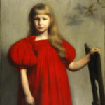 Kielce. „Portret dziewczynki w czerwonej sukience” Józef Pankiewicz – 1897 r. / Muzeum Narodowe w Kielcach