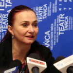 Konferencja prasowa na temat spektaklu premierowego "Zobacz jazz. Hymn of Life & Golden Ages". Na zdjęciu : Elżbieta Pańtak - Dyrektor Kieleckiego Teatru Tańca / Marzena Mąkosa / Radio Kielce