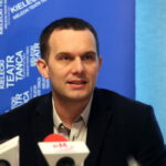 Konferencja prasowa na temat spektaklu premierowego "Zobacz jazz. Hymn of Life & Golden Ages". Na zdjęciu : Grzegorz Pańtak - Zastępca Dyrektora Kieleckiego Teatru Tańca / Marzena Mąkosa / Radio Kielce