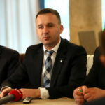 Konferencja posła Michała Cieślaka z partii Polska Razem. Główny temat konferencji : Konwencja zjednoczeniowa w Warszawie. Na zdjęciu : Michał Cieślak / Marzena Mąkosa / Radio Kielce