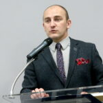 Konferencja prasowa promująca I tom Serii Świętokrzyskiej pt. "Listy z frontu i na front. Korespondencja rodziny Massalskich (1914–1921)". Na zdjęciu : Marek Jedynak - historyk, Delegatura Insytutu Pamięci Narodowej w Kielcach / Marzena Mąkosa / Radio Kielce