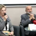 Konferencja prasowa promująca I tom Serii Świętokrzyskiej pt. "Listy z frontu i na front. Korespondencja rodziny Massalskich (1914–1921)".  Na zdjęciu : Wiesława Rutkowska - Archiwum Państwowe w Kielcach, prof. Adam Massalski - Instytut Historii Uniwersytetu Jana Kochanowskiego w Kielcach / Marzena Mąkosa / Radio Kielce