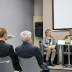 Konferencja prasowa promująca I tom Serii Świętokrzyskiej pt. "Listy z frontu i na front. Korespondencja rodziny Massalskich (1914–1921)". Na zdjęciu : Marek Jedynak - historyk, Delegatura Insytutu Pamięci Narodowej w Kielcach, Wiesława Rutkowska - Archiwum Państwowe w Kielcach, prof. Adam Massalski - Instytut Historii Uniwersytetu Jana Kochanowskiego w Kielcach / Marzena Mąkosa / Radio Kielce