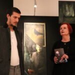 Wernisaż wystawy Davida Javorsky'ego w "Domu Praczki". Na zdjęciu : David Javorsky i Agnieszka Orłowska / Marzena Mąkosa / Radio Kielce