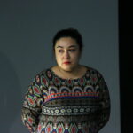 Wernisaż wystawy "Pożegnanie taboru". Na zdjęciu : Agnieszka Caban / Marzena Mąkosa / Radio Kielce