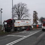22.11.2017 Bidziny. Wypadek. Zderzyły dwa samochody ciężarowe / Emilia Sitarska / Radio Kielce