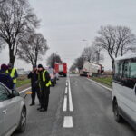 22.11.2017 Bidziny. Wypadek. Zderzyły dwa samochody ciężarowe / Emilia Sitarska / Radio Kielce