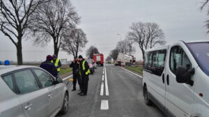 22.11.2017 Bidziny. Wypadek. Zderzyły dwa samochody ciężarowe / Emilia Sitarska / Radio Kielce