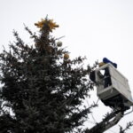 Staszów. Wspólne ubieranie choinki / Grażyna Szlęzak - Wójcik / Radio Kielce