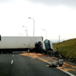 Łączna. Wypadek na trasie S7 / Dominik Masierak / TVP3 Kielce