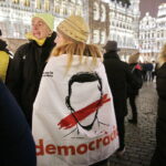 05.12.2017 Belgia. Bruksela. Centrum wieczorem. Wiec poparcia dla wolnej Katalonii / Jarosław Kubalski / Radio Kielce