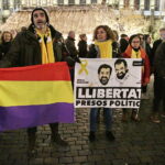 05.12.2017 Belgia. Bruksela. Centrum wieczorem. Wiec poparcia dla wolnej Katalonii / Jarosław Kubalski / Radio Kielce