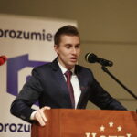 08.12.2017 Kielce. Konwencja regionalna partii Porozumienie. Łukasz Kubka przewodniczący Młodej Prawicy w regionie świętokrzyskim / Jarosław Kubalski / Radio Kielce